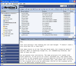 MDaemon's WorldClient: Email screen shot